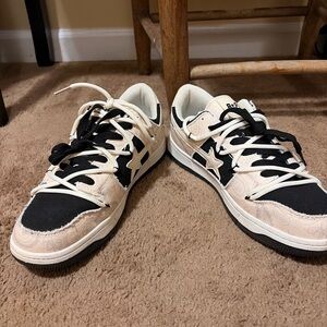 Bape Black and Cream Men's Sneakers